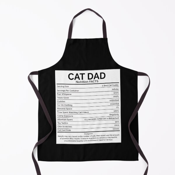 Item preview, Cat Dad Nutrition Facts Funny Pet Owner designed and sold by Dmo3HarkoArt.