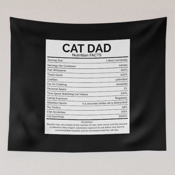 Item preview, Cat Dad Nutrition Facts Funny Pet Owner designed and sold by Dmo3HarkoArt.