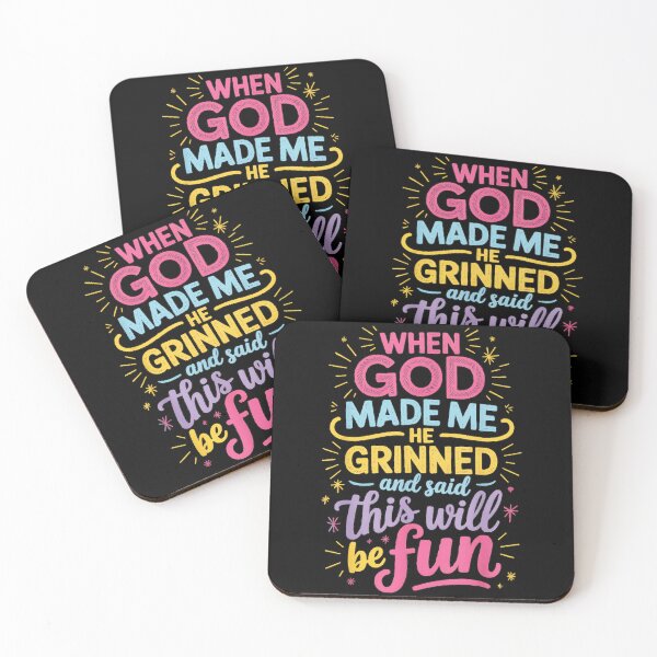 Item preview, When God Made Me He Grinned And Said This Will Be Fun Christian Faith Motivation designed and sold by CharlieConon.