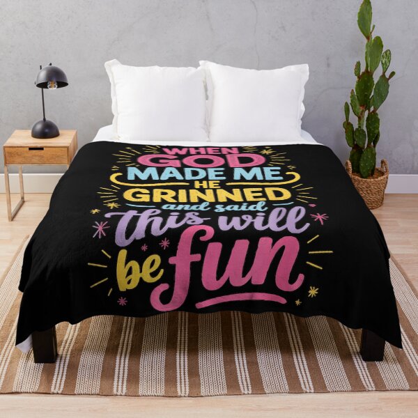 Item preview, When God Made Me He Grinned And Said This Will Be Fun Christian Faith Motivation designed and sold by CharlieConon.
