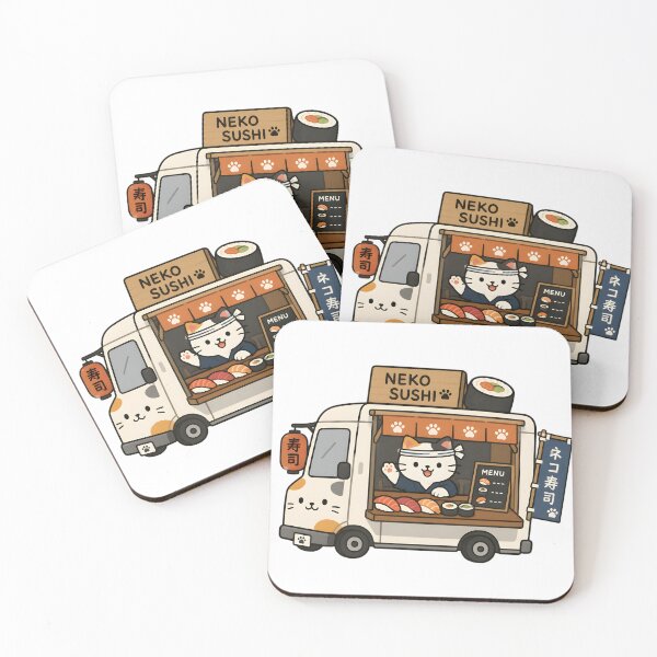 Item preview, Cute Cat Paw Stealing Salmon Sushi designed and sold by Moonlight Gallery.