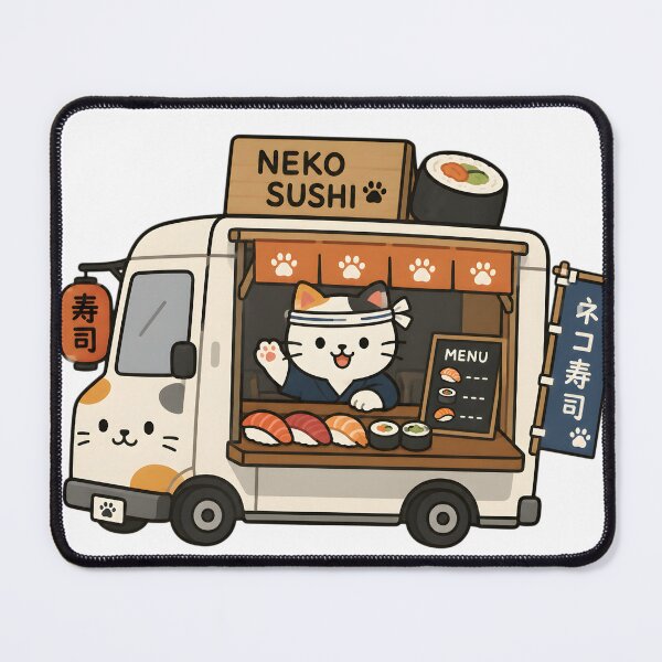 Item preview, Cute Cat Paw Stealing Salmon Sushi designed and sold by Moonlight Gallery.