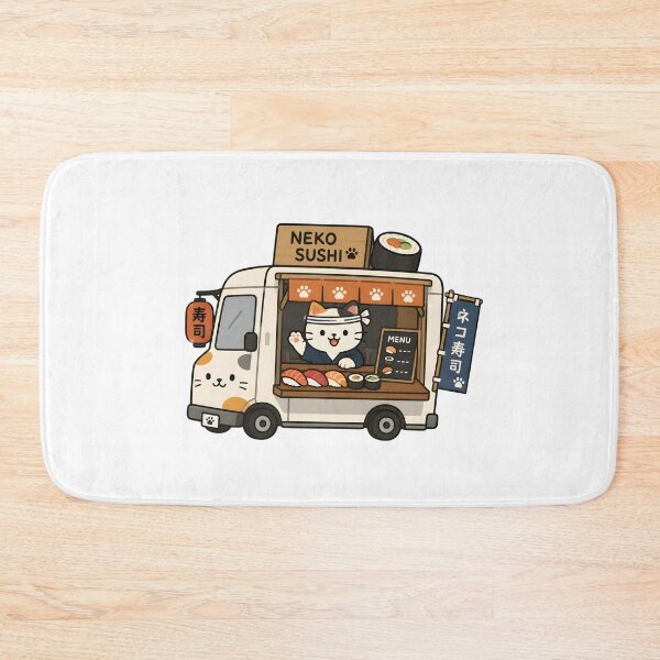 Item preview, Cute Cat Paw Stealing Salmon Sushi designed and sold by Moonlight Gallery.