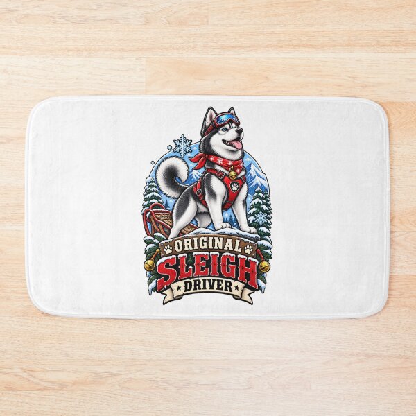 Item preview, Original Sleigh Driver Husky Christmas Shirt Funny Husky Sleigh Shirt designed and sold by KnrNazimTHRE4DS.