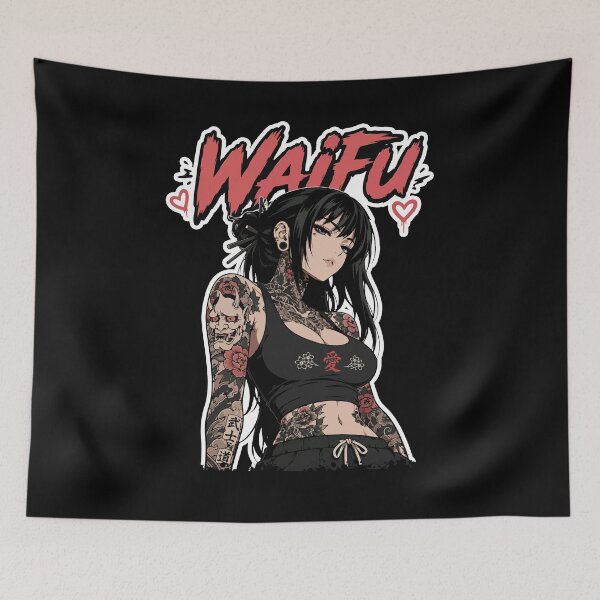 Item preview, Tattooed Waifu designed and sold by GhoulishGraphX.