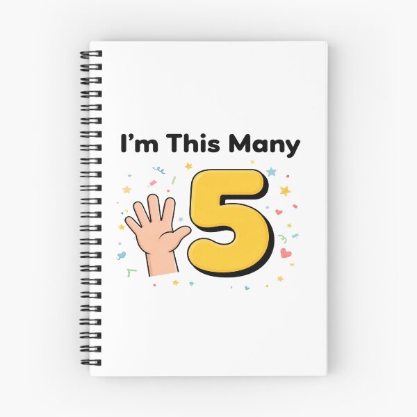 Item preview, I'm This Many Five — Kids Birthday Shirt designed and sold by Art&Fun.