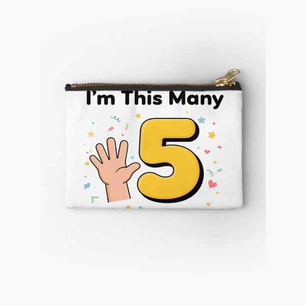 Item preview, I'm This Many Five — Kids Birthday Shirt designed and sold by Art&Fun.