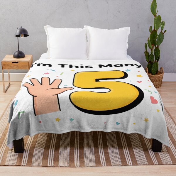 Item preview, I'm This Many Five — Kids Birthday Shirt designed and sold by Art&Fun.