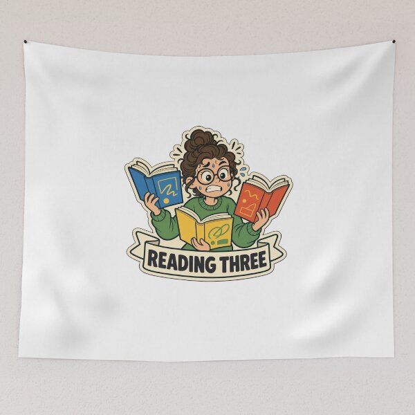 Item preview, Currently Reading Three | Funny Booktok Reading Gift Design designed and sold by StickyGuys.