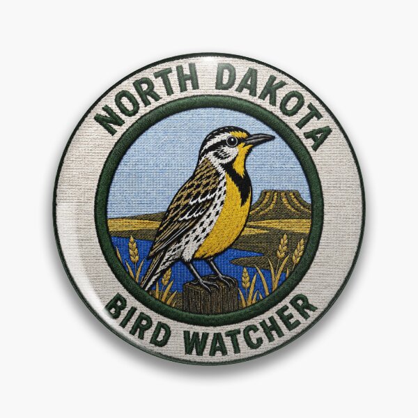 Item preview, North Dakota Western Meadowlark State Bird Patch designed and sold by The-Drip-Studio.