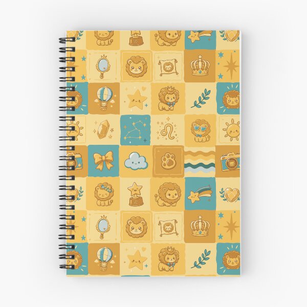 Item preview, Cute Baby Leo Zodiac Pattern - Kawaii Lion Patchwork Mosaic designed and sold by DANIEL RUEDMAN.