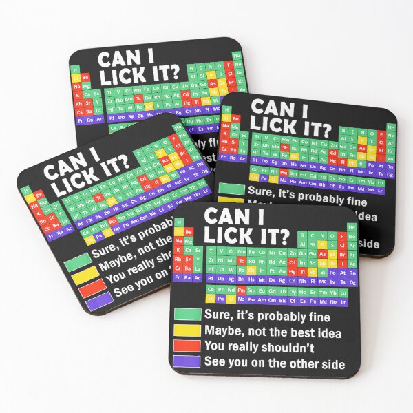 Item preview, Can I Lick It? Chemistry Periodic Table Science Funny Scientist Chemist designed and sold by CharlieConon.