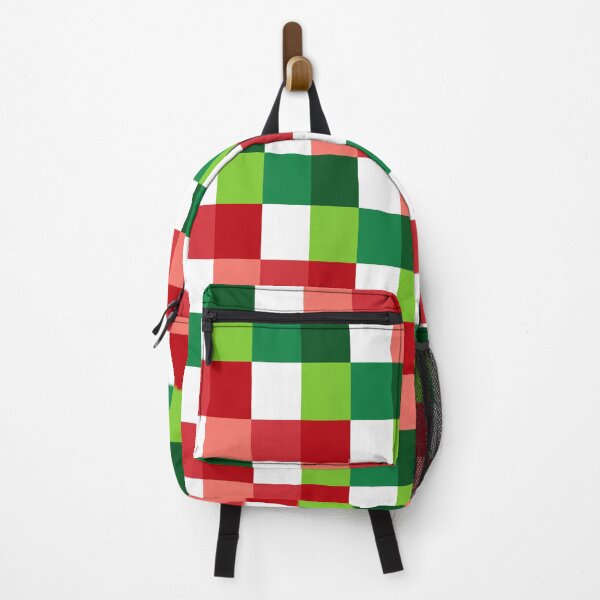 Item preview, Geometric Cubes Design, Christmas Red White and Green Squares Pattern, Xmas Holiday Background designed and sold by bestggraphico.