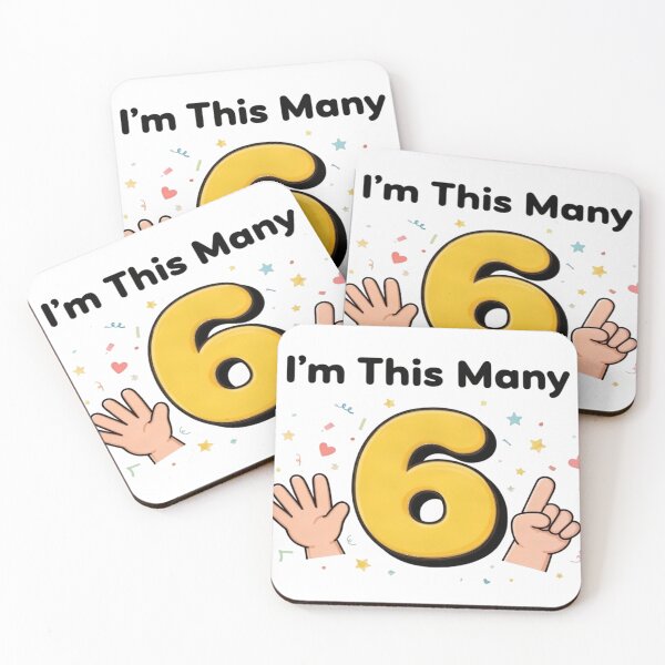 Item preview, I'm This Many Six — Kids Birthday Shirt designed and sold by Art&Fun.