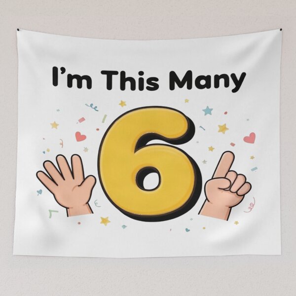 Artikelvorschau, Ich bin 6 — Kinder Geburtstagshirt entworfen und verkauft von Art&Fun.