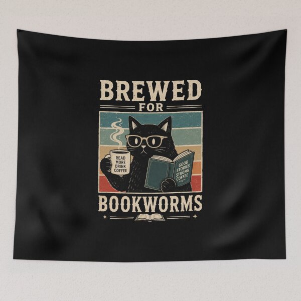 Item preview, Brewed for Bookworms – Coffee and Book Lover Vintage Design designed and sold by StockAnime.