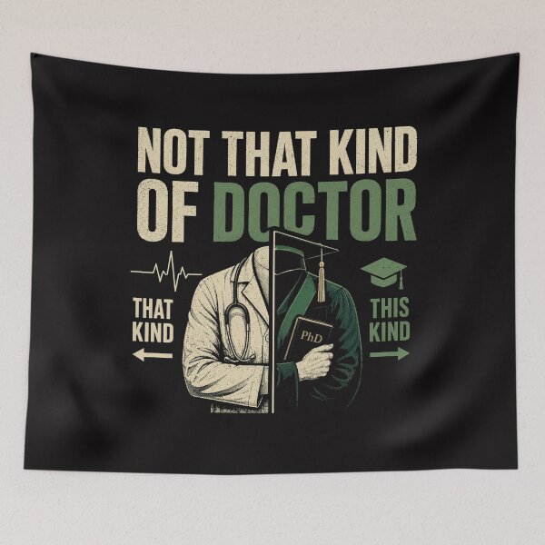Item preview, Not That Kind of Doctor – Funny PhD Academic Doctor Humor designed and sold by ANTHAR.