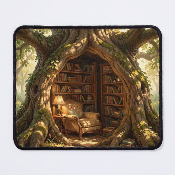 Item preview, Relaxing with a book in a tree hollow designed and sold by FotoworldEdel.
