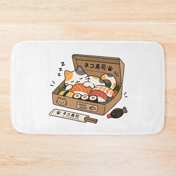 Item preview, Cute Sleeping Cat in Sushi Box designed and sold by Moonlight Gallery.