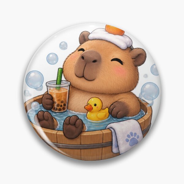 Item preview, capybara in jacuzzi designed and sold by Savnyy.