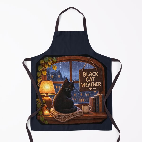Item preview, Black Cat Weather designed and sold by QuietNovaShop.
