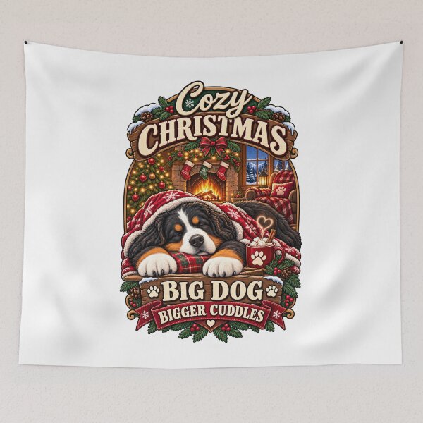 Item preview, Cozy Christmas Bernese Mountain Dog Shirt Big Dog Bigger Cuddles Shirt designed and sold by KnrNazimTHRE4DS.