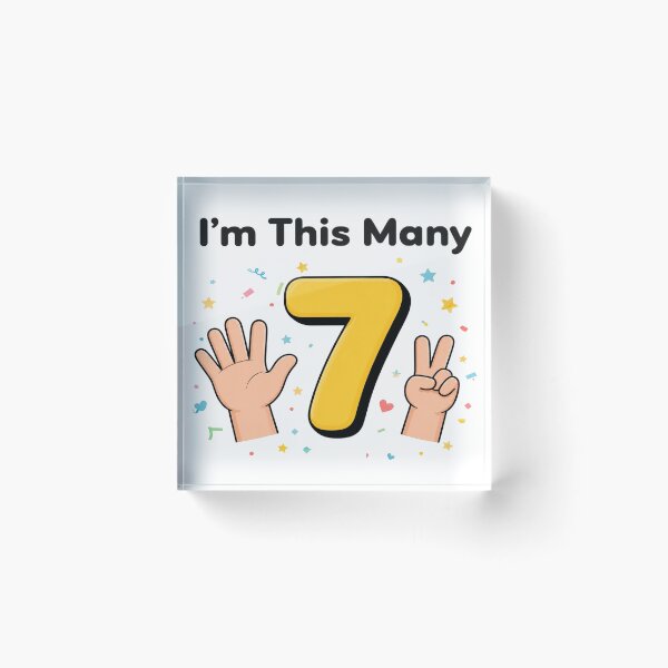 Item preview, I'm This Many Seven — Kids Birthday Shirt designed and sold by Art&Fun.