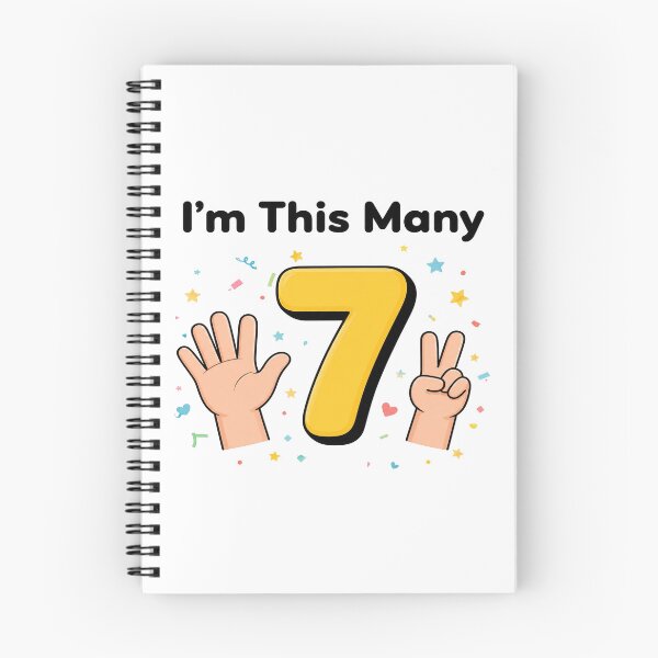 Item preview, I'm This Many Seven — Kids Birthday Shirt designed and sold by Art&Fun.