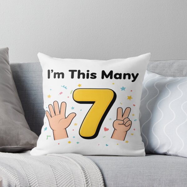 Item preview, I'm This Many Seven — Kids Birthday Shirt designed and sold by Art&Fun.