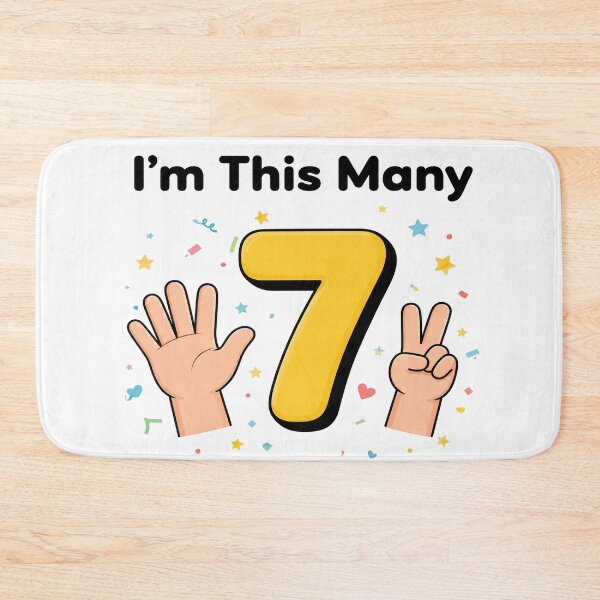 Item preview, I'm This Many Seven — Kids Birthday Shirt designed and sold by Art&Fun.