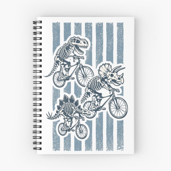 Item preview, Dinosaurs Riding Bicycles Blue Stripes designed and sold by zhivago1980.