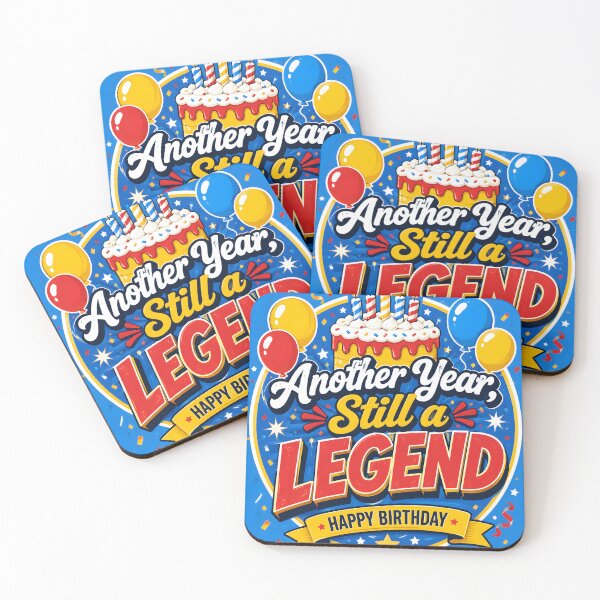 Artikelvorschau, Another Year, Still a Legend – Funny Birthday Design entworfen und verkauft von Drift Pattern Studio.