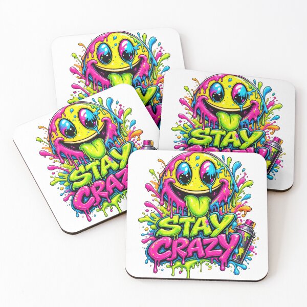 Item preview, Stay Crazy Melting Smile Graffiti Streetwear designed and sold by VYBORA Studio.