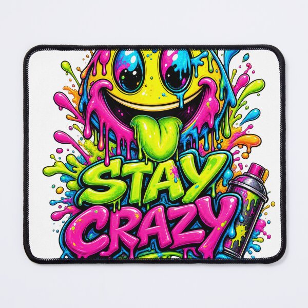 Item preview, Stay Crazy Melting Smile Graffiti Streetwear designed and sold by VYBORA Studio.