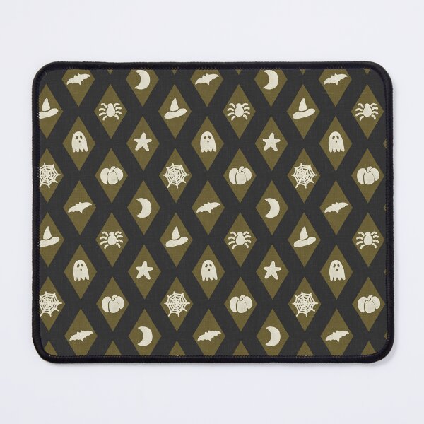 Item preview, Ghouls & Co - Retro Whimsigoth Halloween Argyle Olive Black designed and sold by DesigndN.