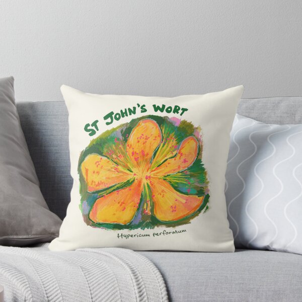 Item preview, St John’s Wort Botanical Art – Expressive Yellow Wildflower Painting designed and sold by PetalHead.