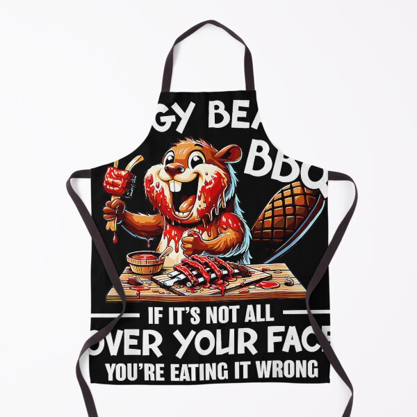 Item preview, Soggy Beaver BBQ If It's Not All Over Your Face You're Eating It Wrong Funny Grilling Pitmaster designed and sold by CharlieConon.