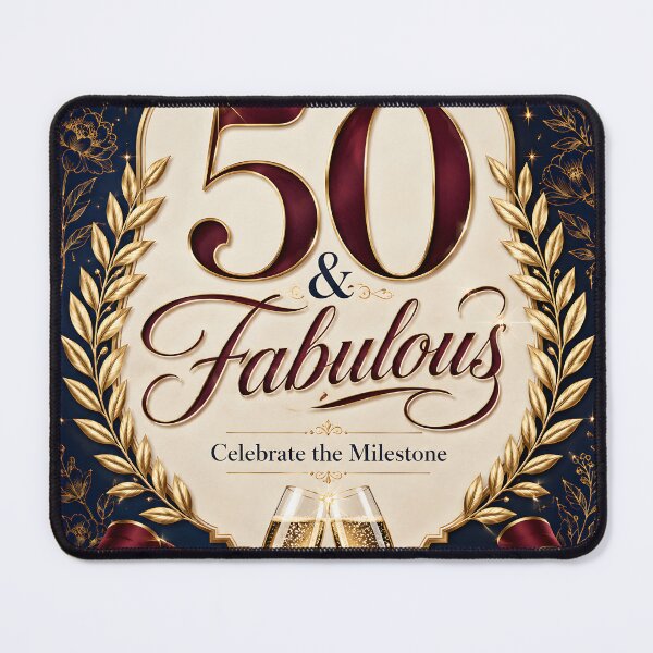Item preview, 50 and Fabulous – Elegant 50th Birthday Celebration designed and sold by Drift Pattern Studio.