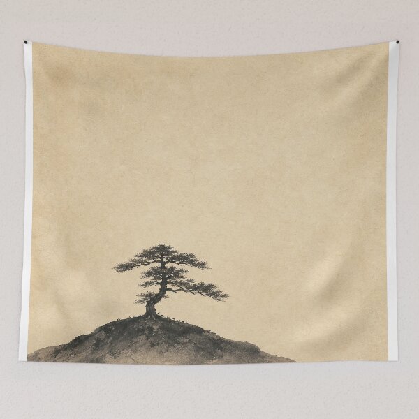 Item preview, Ink Pine on the Ridge Watercolour designed and sold by GoldenHourWalls.