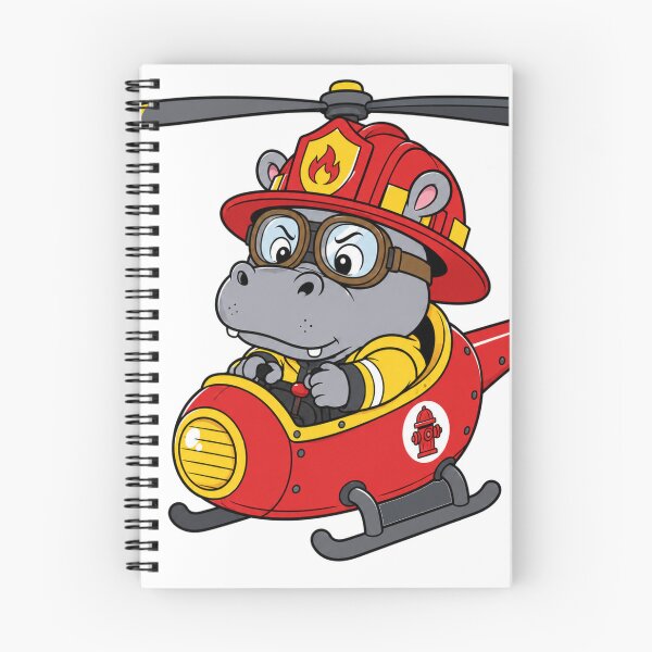 Item preview, Firefighter Hippo – Rescue Helicopter - Ready for a rescue mission! designed and sold by Nubian Style.