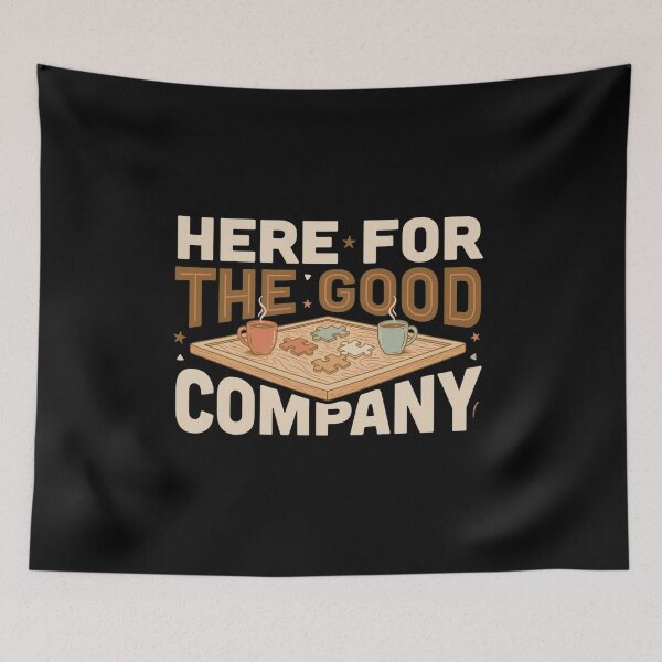 Item preview, Here For The Good Company T Shirt, Puzzle Night Shirt, Game Night Tee, Cozy Social Gift designed and sold by Daily Mood Tees.
