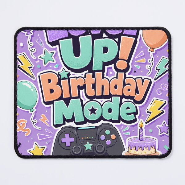 Item preview, Level Up Birthday Mode – Gamer Birthday Design designed and sold by Drift Pattern Studio.