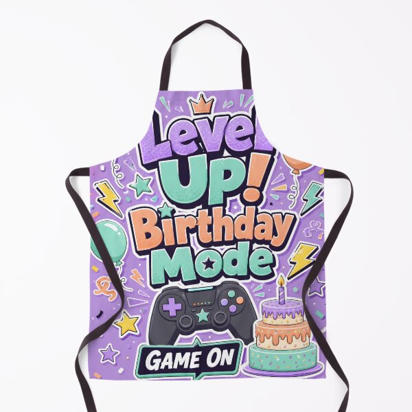 Item preview, Level Up Birthday Mode – Gamer Birthday Design designed and sold by Drift Pattern Studio.