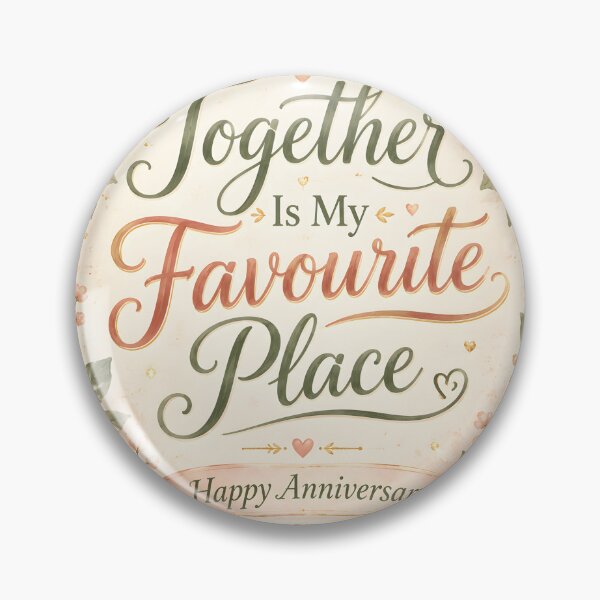 Item preview,  Together Is My Favourite Place – Anniversary Floral Design designed and sold by Drift Pattern Studio.