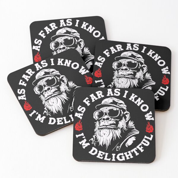 Item preview, As Far As I Know I'm Delightful Funny Monkey Attitude Humor Sarcastic Gorilla Men designed and sold by CharlieConon.