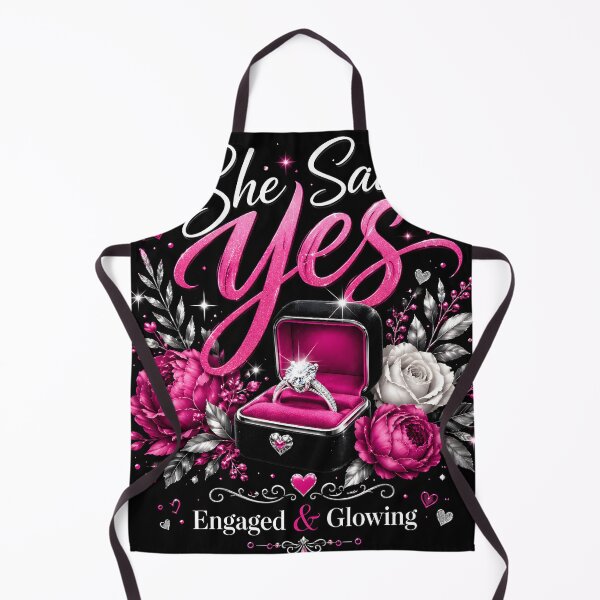 Item preview, She Said Yes – Engaged and Glowing Celebration designed and sold by Drift Pattern Studio.