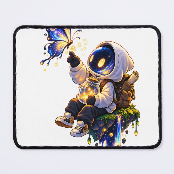 Item preview, Starlight Collector Cosmic Butterfly Dreamy Space Illustration designed and sold by GenZStickerHub1.