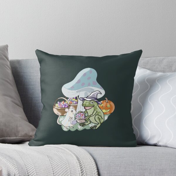 Item preview, Frog Warlock and Ghost Mouse Cottagecore Halloween Art designed and sold by LeshanArt.