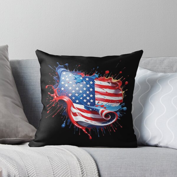 Item preview, Bold American Flag Splash Patriotic Red White Blue designed and sold by Wilcox PhotoArt.
