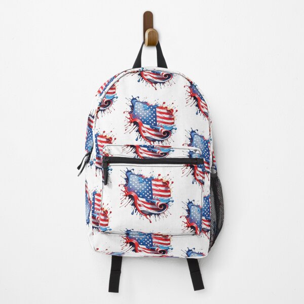 Item preview, Bold American Flag Splash Patriotic Red White Blue designed and sold by Wilcox PhotoArt.